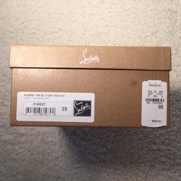 LOUBOUTIN 100 GLITTER MINI/KID BLACK - Picture 6 of 8